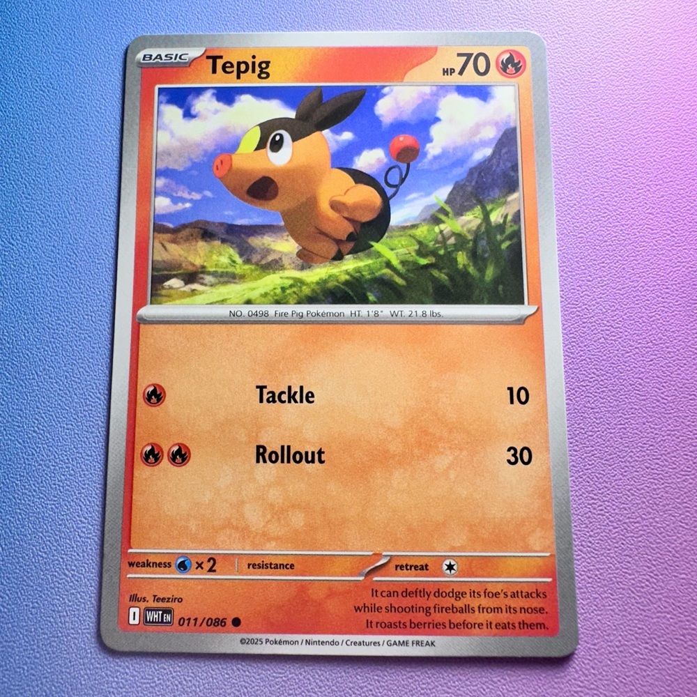 tepig - 011/086 (common) — pokemon: white flare
